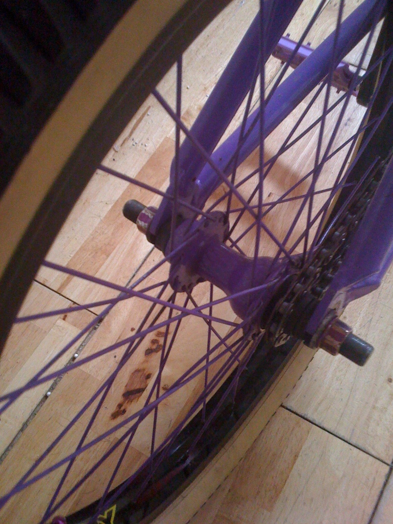 here is my odyssey wheel with purple spokes and hub will swap for profile?