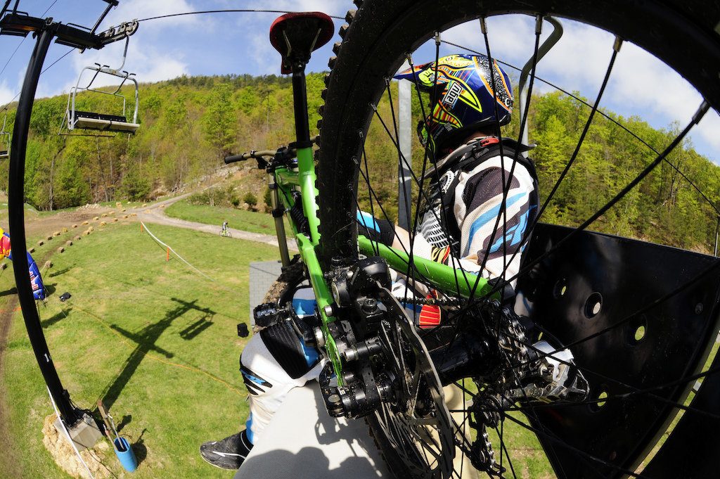 view from the lift before race run