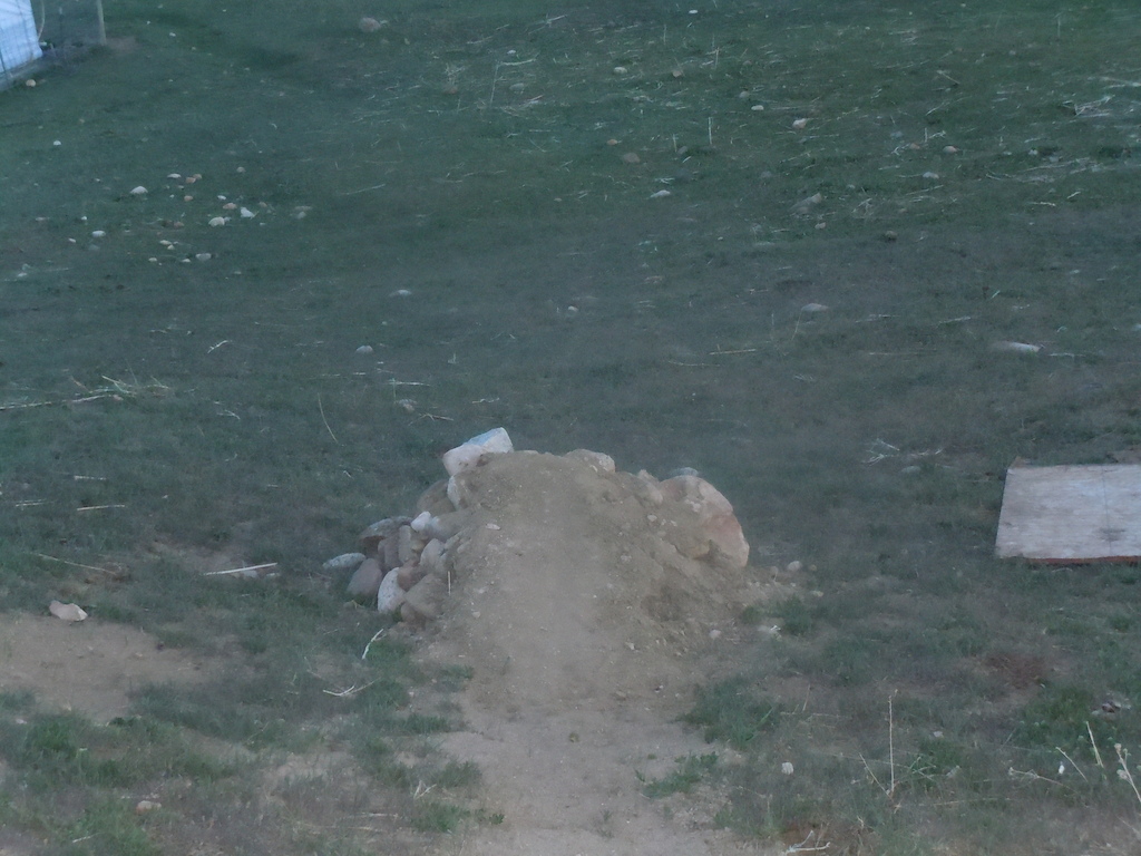 the front view of the jump down the hill
