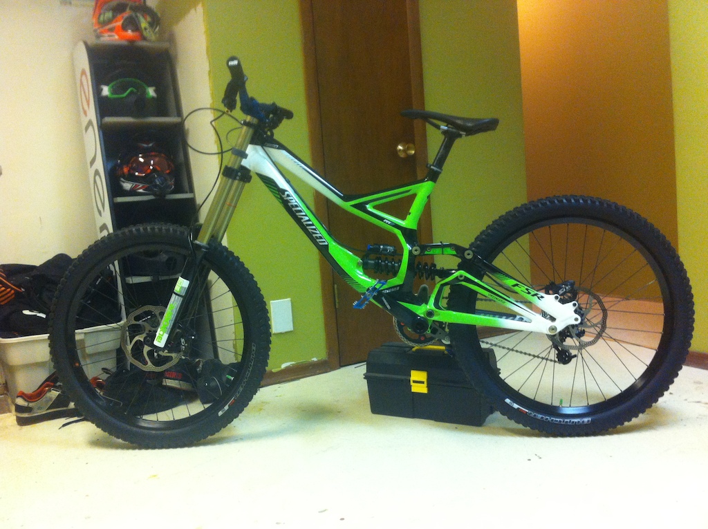 destickered rims on my bike! Blue chromag QR on order