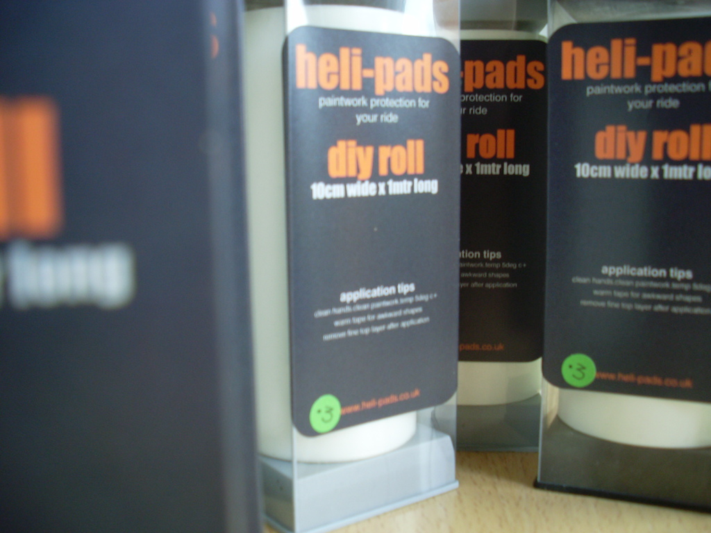 heli-pad diy roll .2 or .3 thick 10cm wide or 20cm wide x 1mtr long 
optically clear paintwork protection for your ride