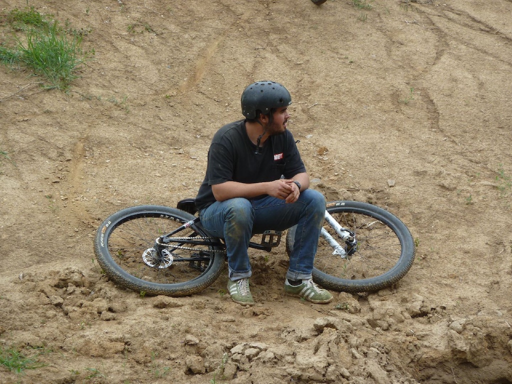 Sit on his bike