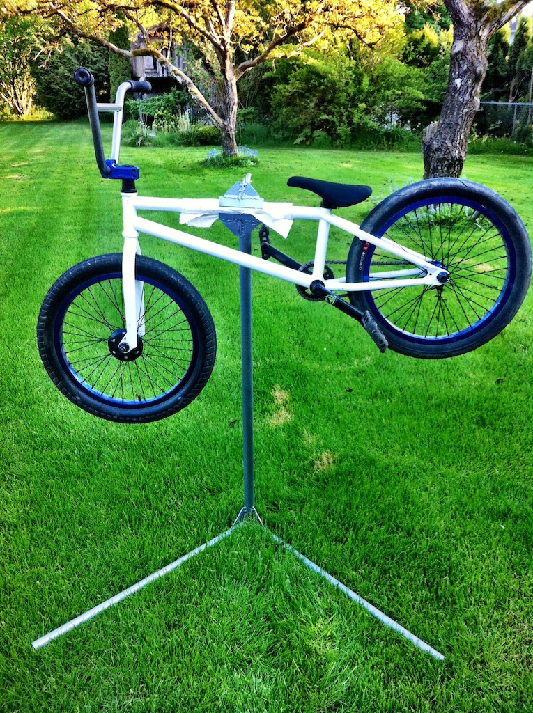 home made bike stand