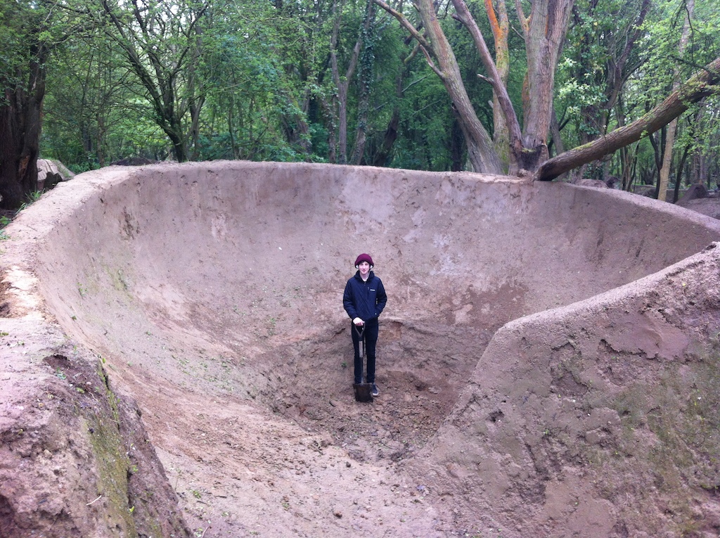 just finishing the shaping on the beasty Berm !