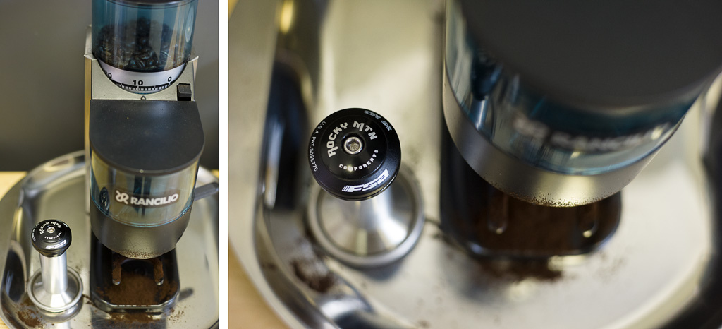The tamper for the espresso machine was hand machined in house.
