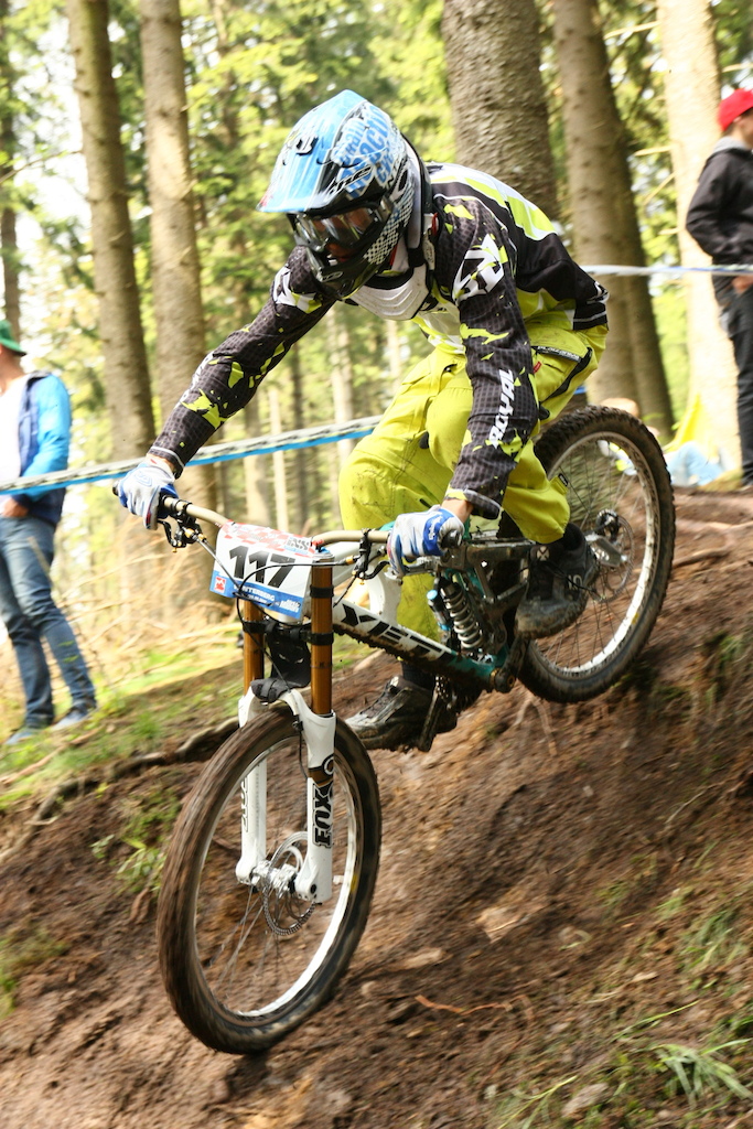 me riding  the ixs dh track