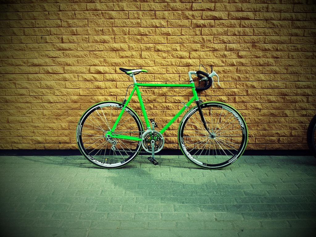 rebuilt mid seventies bike, just as i wanted it to be. :)
