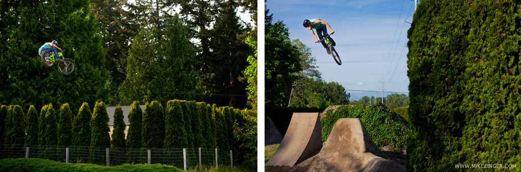Brendan Howey riding his yard