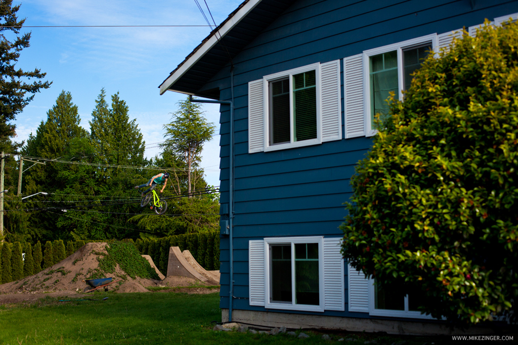 Brendan Howey riding his yard