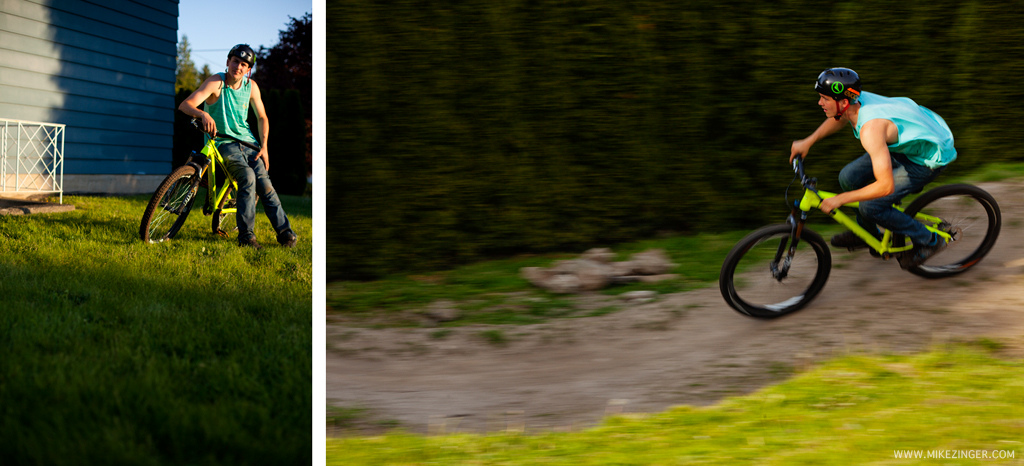 Brendan Howey riding his yard