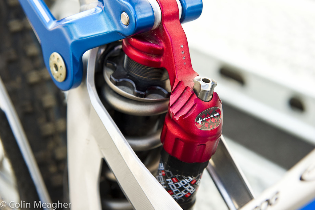 Team Sponsor Marzocchi Roco rear damper.