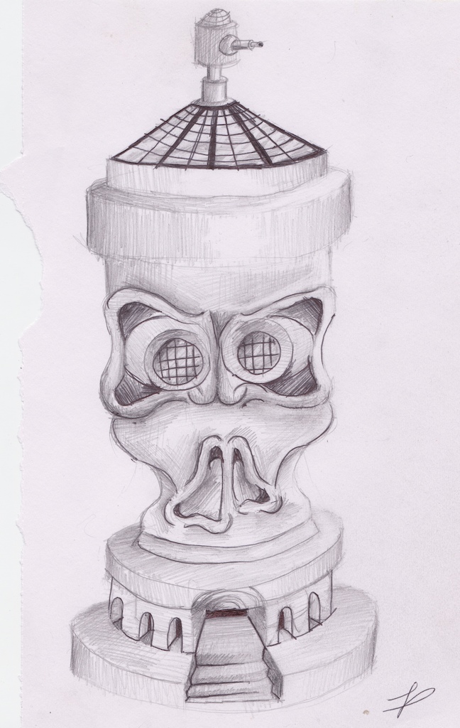 A tattoo design based around my obsession with spray cans with faces but slightly taken it further, using more of my imagination to create a spray can house or watch tower like in the way, that someone can walk inside it and control the nozzle cannon at the top to spray a design out.