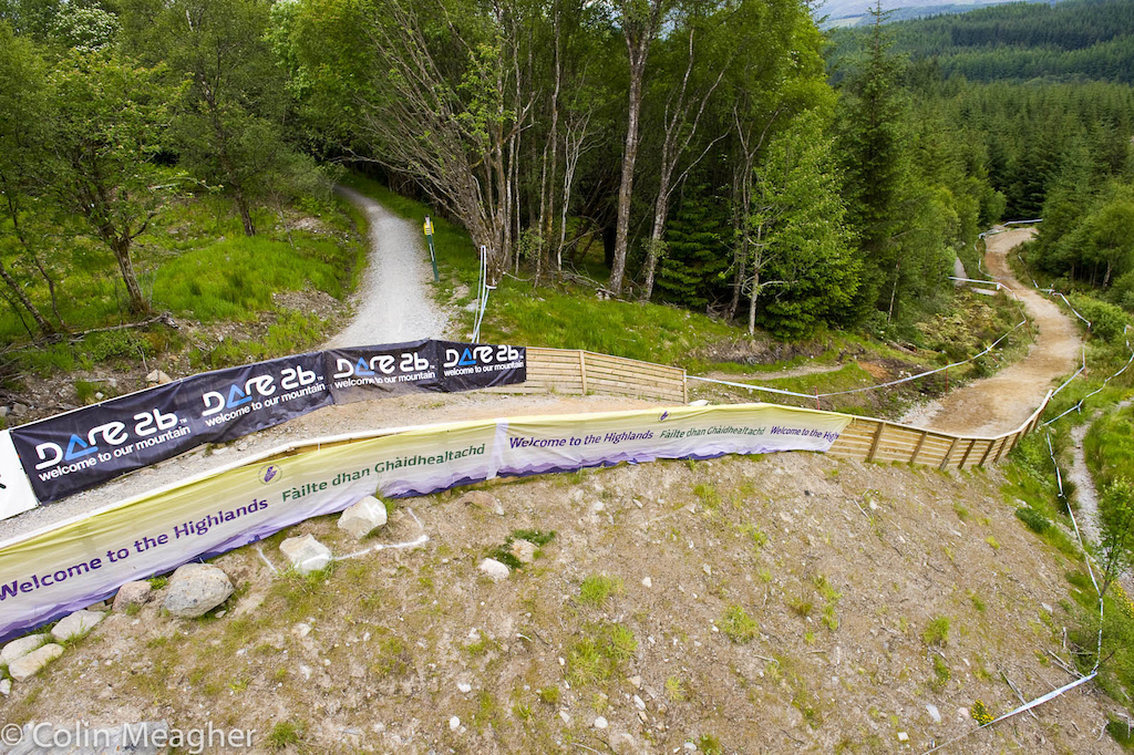 Riders will fade-away over this roll as they drop into the new, feature-laden, lower track.