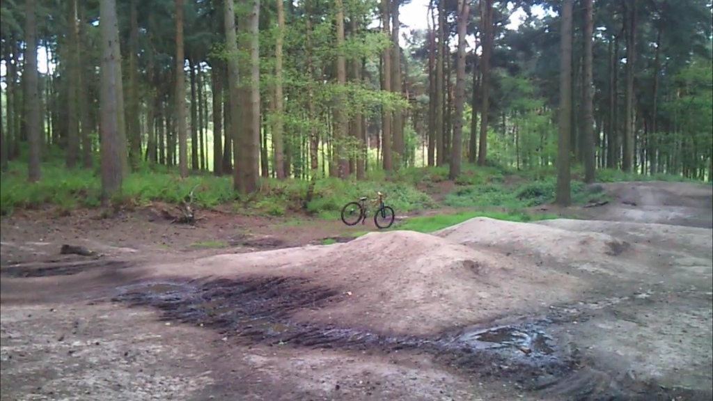 graham came off his bike and his bike decided to carry on with the course without him!