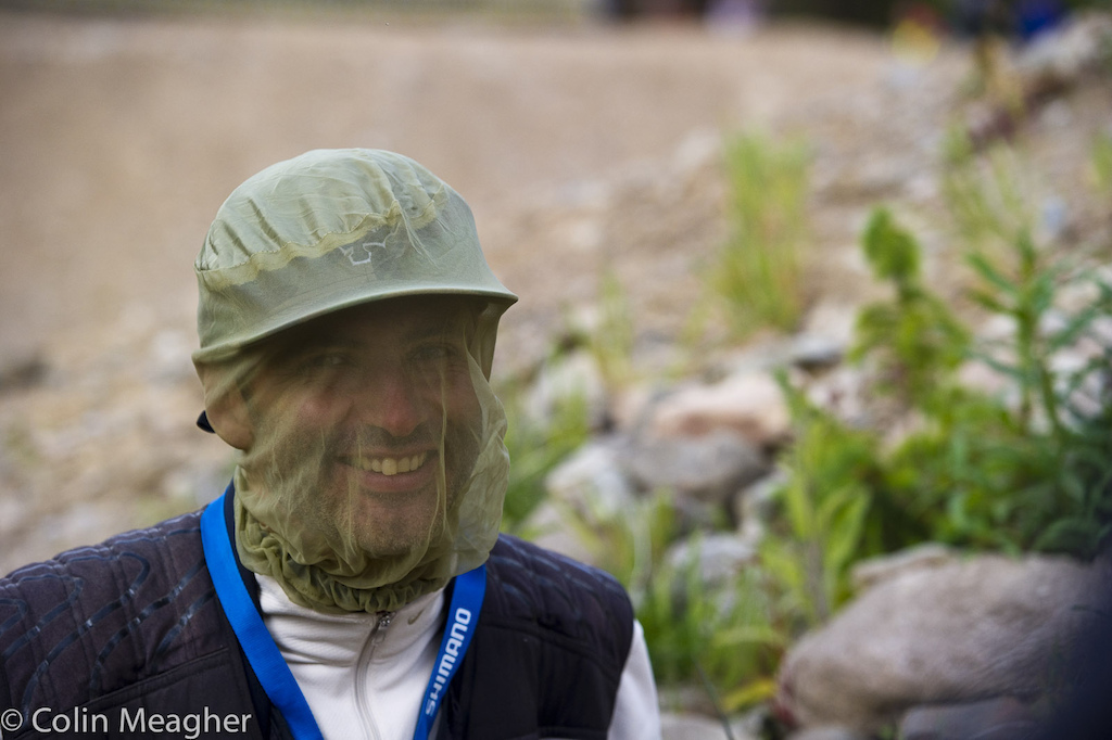 Photographer Ale Di Lullo tried gutting it out trackside during qualifying without a midgie net. "Oh man, it was terrible! So I got a midgie net. Best five pounds I ever spent."