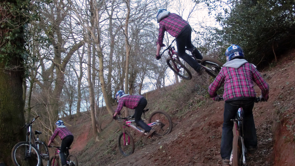 Jack riding over the hip at Coombe.