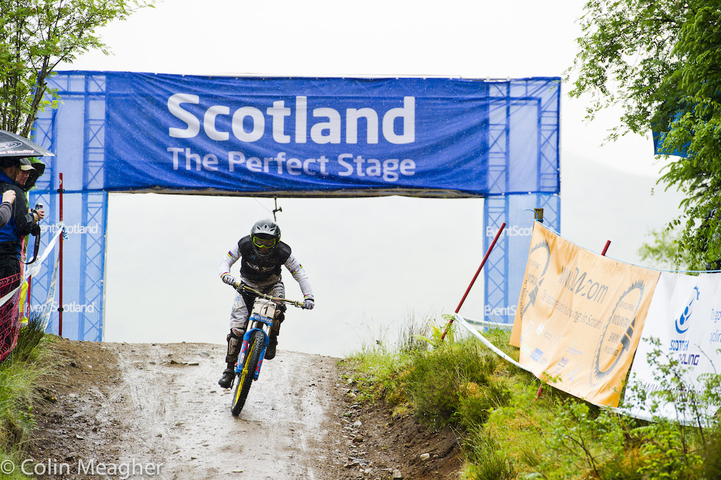 Emmeline Ragot on track for her win. Ragot flatted--a slow leak--but still managed to ride in for the top time.