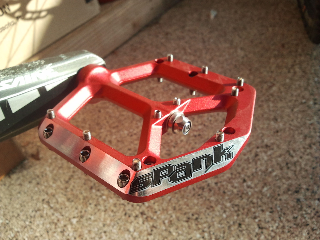 Sweet new flat pedals. Spank Spike