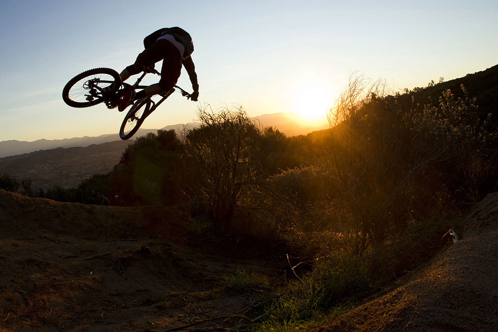 Aaron Gwin prototype testing Shimano Saint in Temecula Califonia February 2012.