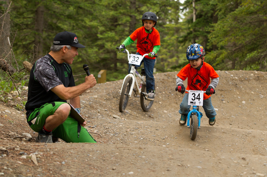 Brett Tippie with participants of the 3rd annual Beaver Bike Fest