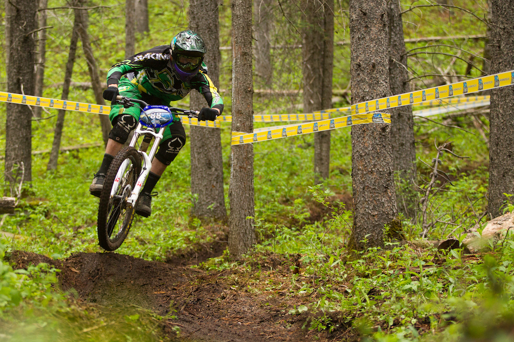 Geoff Gulevich during his race run in the AFD Racing Gravity Cup, Hinton