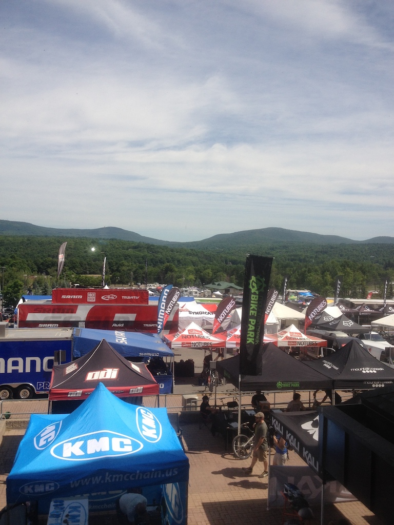 view from the Windham Lodge of the pits!