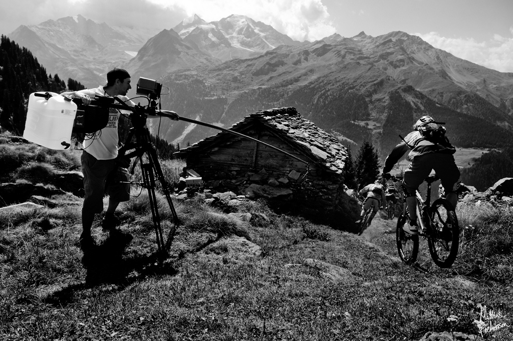 Wade Simmons and Ludo May in Val De Banges, Swizerland. Photographed in August 2011 by Mattias Fredriksson. Photographed during a film shoot with ANTHILL Films for their upcoming movie Strength In Numbers.