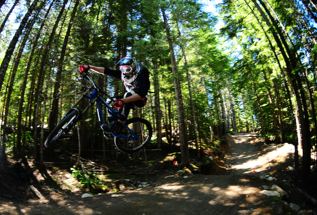 Campers and Coaches at The Whistler Bike Park in Whistler, British