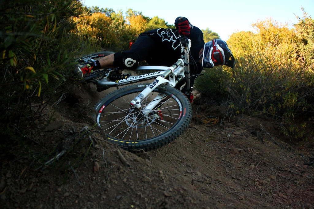 Gettin in the berms. Faviorite shot of the day.