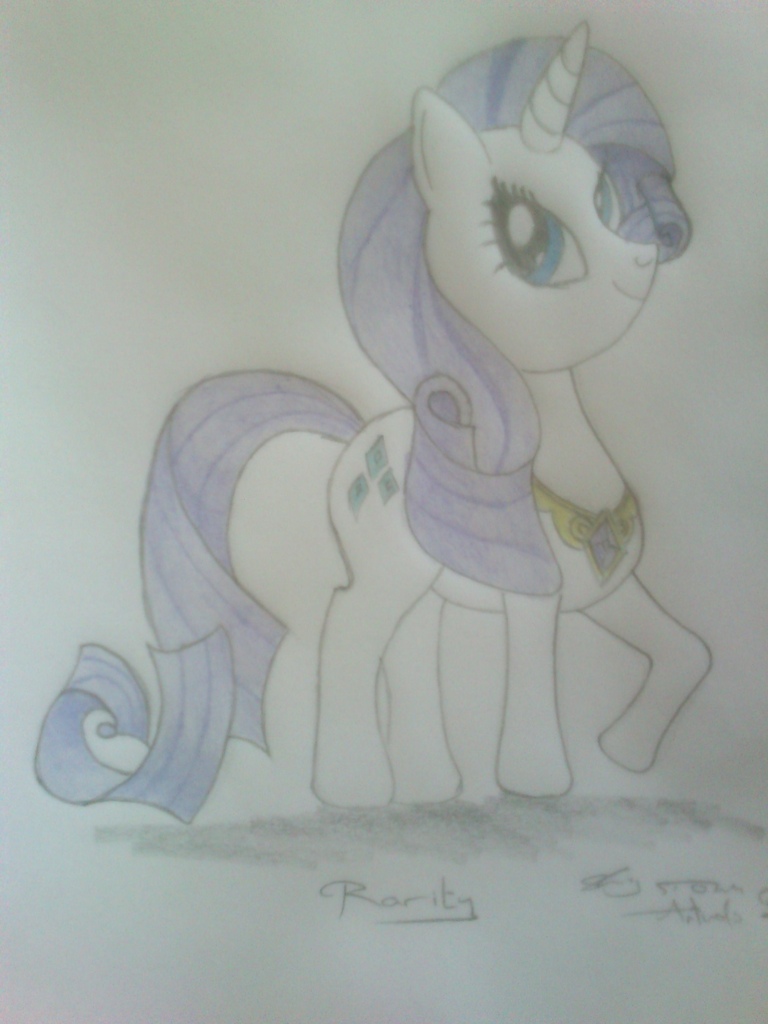 Quick piece of artwork I threw together today of Rarity from MLP
