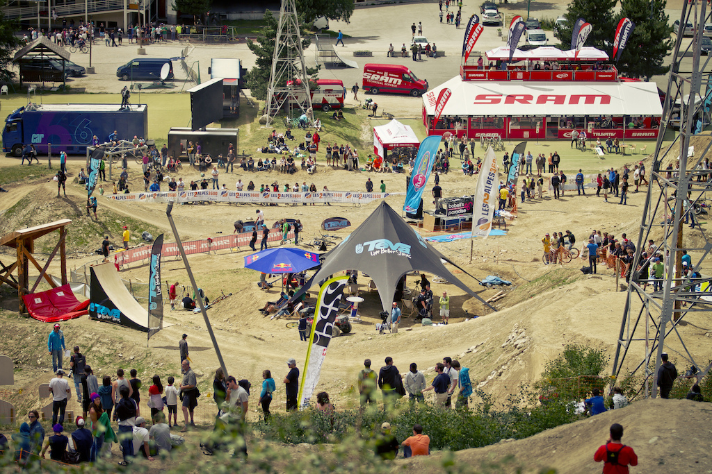 Big setup here at Crankworx Les 2 Alpes, going to be big - Laurence CE - www.laurence-ce.com