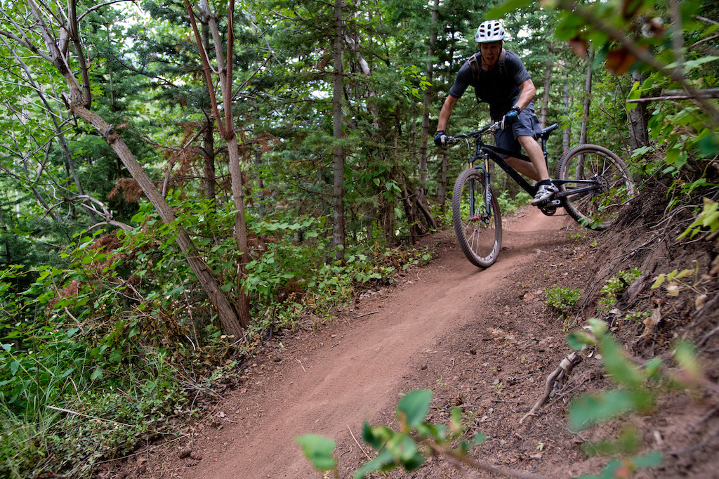 Pinkbike.com contest winner Ted rips some Park City singletrack at the 2013 Diamondback product launch