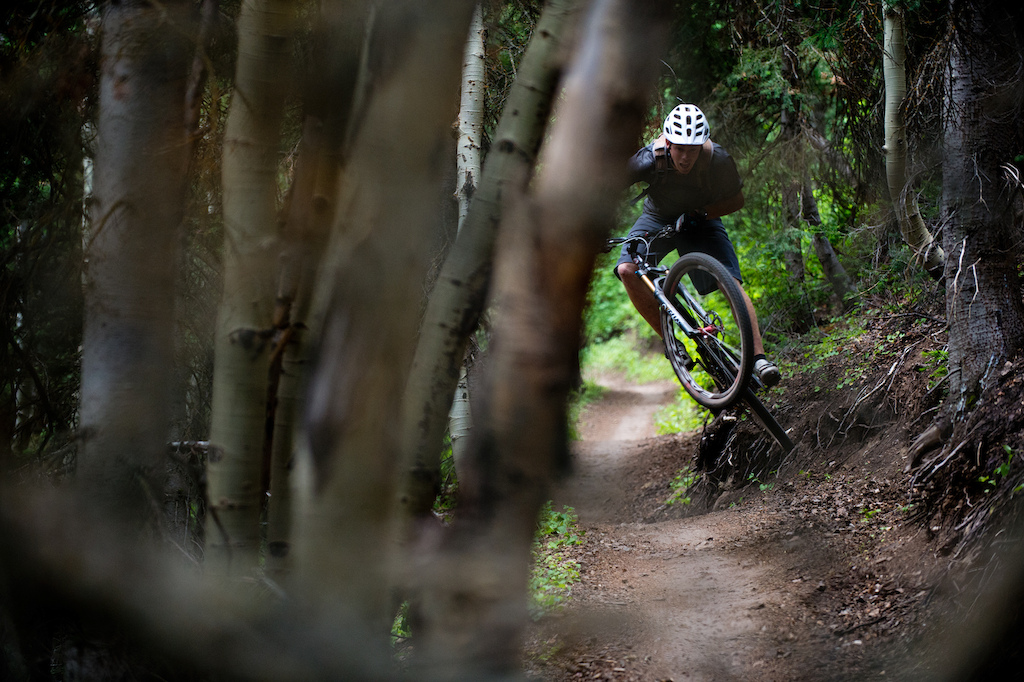 Pinkbike.com contest winner Ted rips some Park City singletrack at the 2013 Diamondback product launch