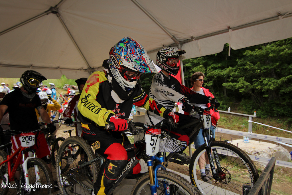 David Dressler of GROM Racing lined up against competition in the starting gate. 

2012 USA National Championships!

© Nick Gragtmans