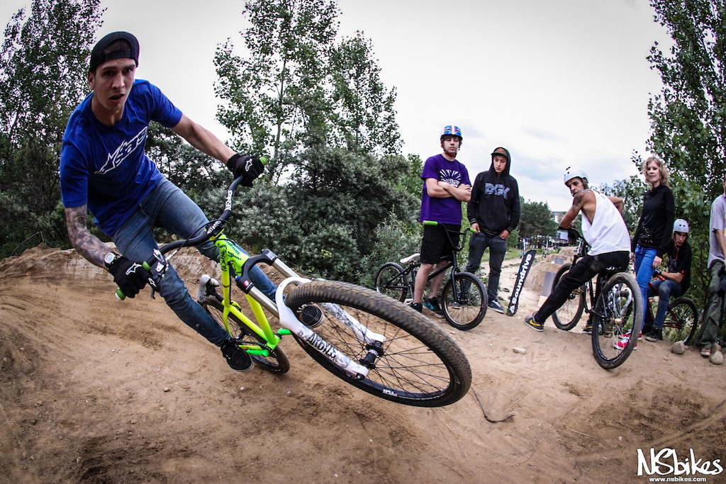 Pumptrack finals at Soundrive North Dirt Open 2012 in Kolibki Adventure Park in Gdynia, Poland