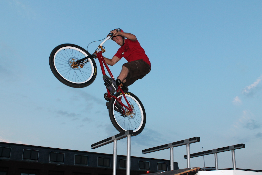 Zero Gravity Bike Trials team at Cycle Night on Poole Quay.