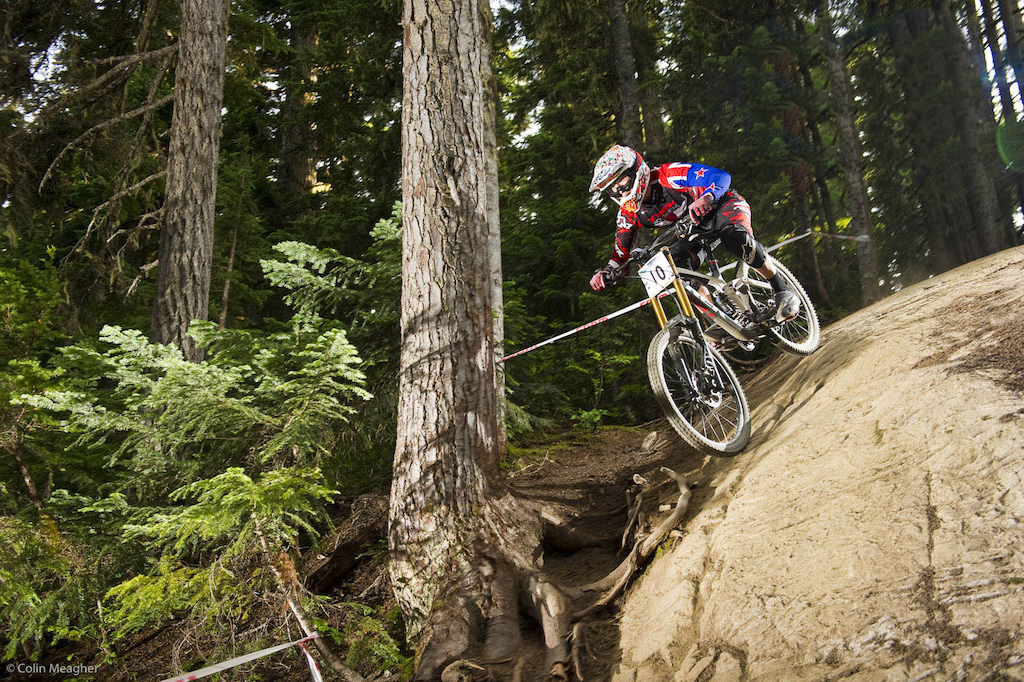 This is Justin Leov's last year of World Cup racing before he retires. Hopefully, we'll see Jusso come back for a shredding good time here in Whistler next year. Pulling down fourth place today shows he's still got it.