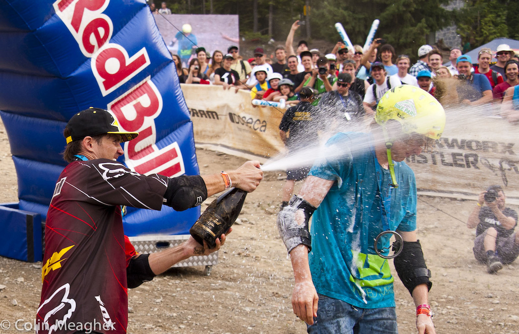 Sucks even more when you give up on popping that bottle, set it down, and Cam McCaul-a pro champagne bottle popper-gets ahold of your bottle...