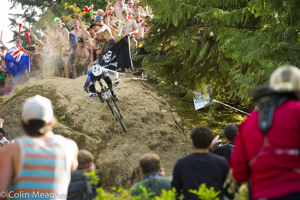 Needles rallying Heckler's Rock.