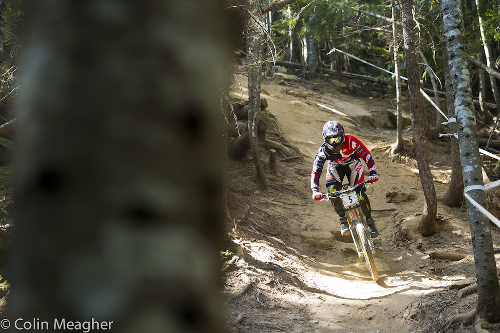 Sick Mick dialing in his race run on his final practice run.