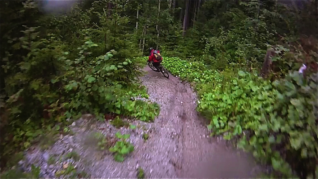 we love this trail so we took some rides on a rainy day in August 2012 ....