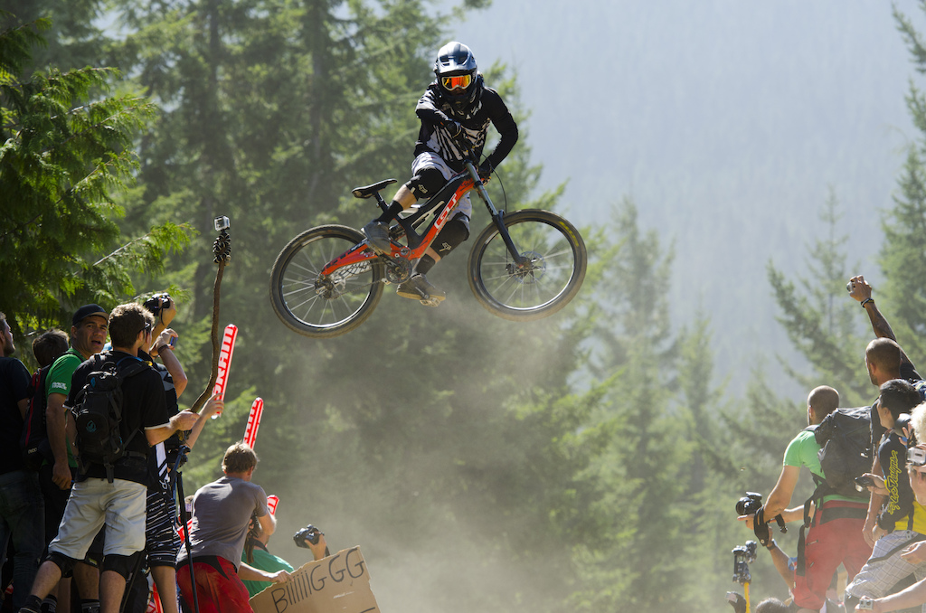 Whistler Crankworx unofficial whip competition won by Tyler McCaul