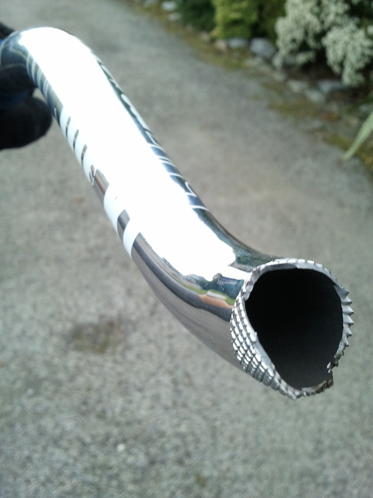 snapped my bars pulling up for a 180 :( blckmrkt moly hatchets. would still ride them though, sick bars!