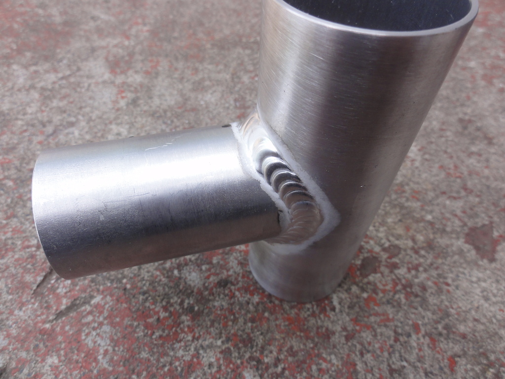 7005 aluminum welding practice joint, with 5356 filler.