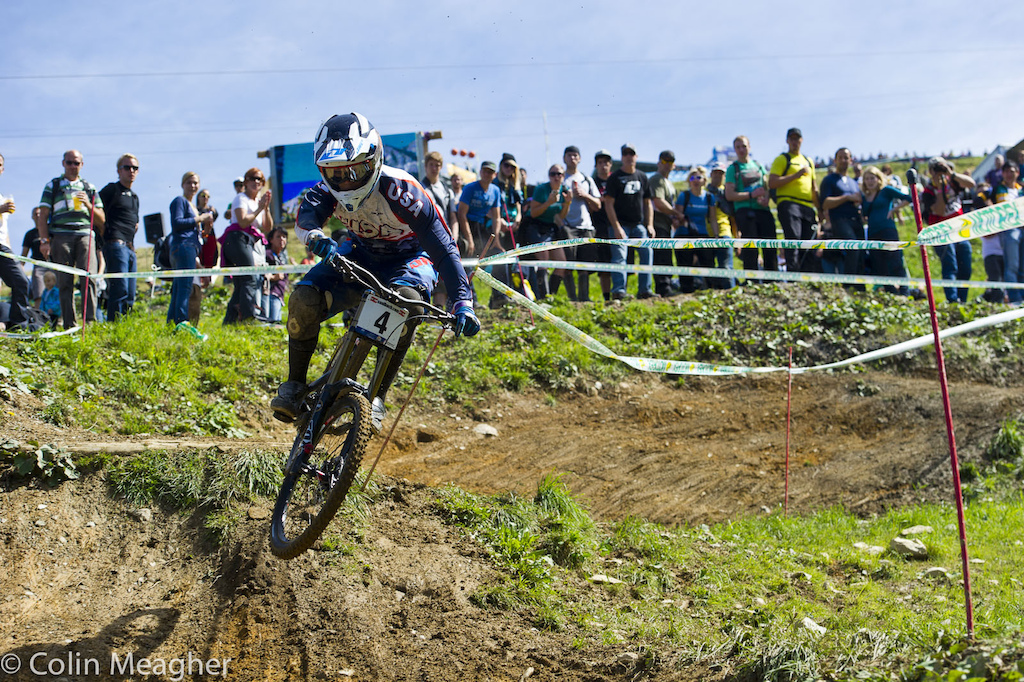I swear for a second Richie Rude went Houdini on the course and slithered his bike around the course pole as if his entire body and the bike were made of rubber. It was the damndest thing I ve ever see a rider do.