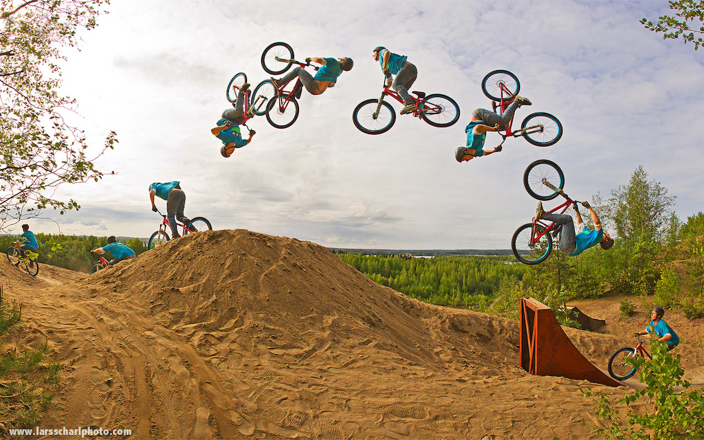 Brake- and acl-less double backflip. Nuff said ;) to be seen in moving images here: 
http://www.pinkbike.com/video/270740/