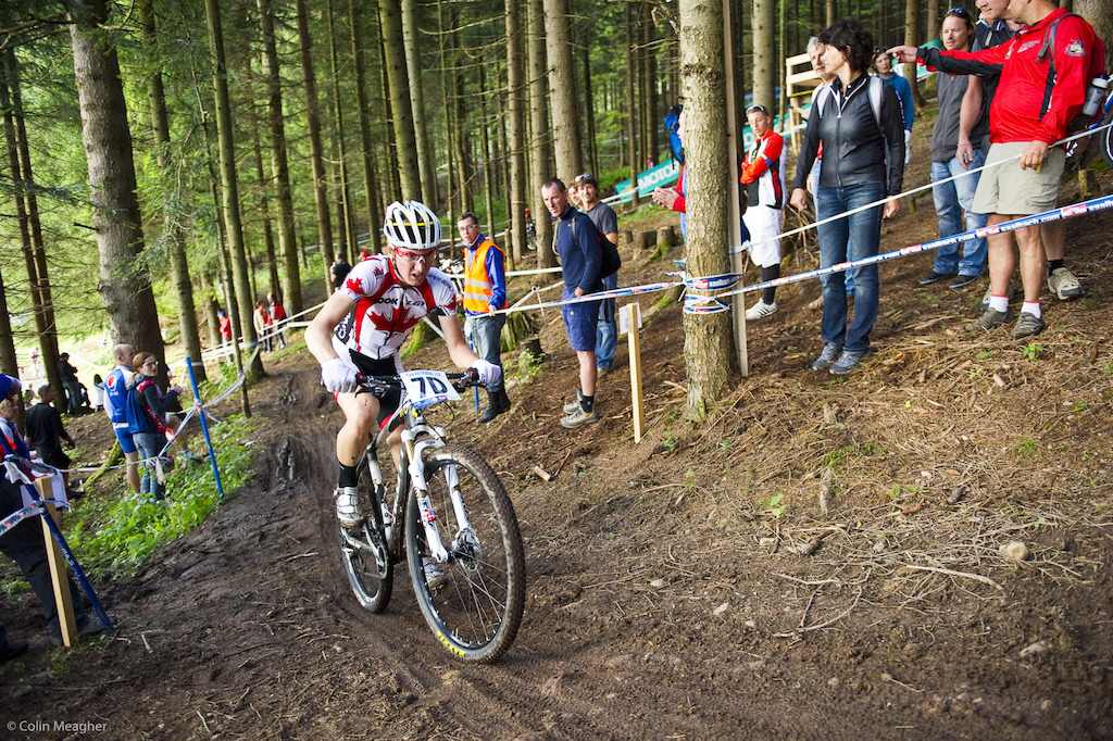 Marc-Anton Nadon pushing through the pain for Team Canada during his leg of the Team Relay.