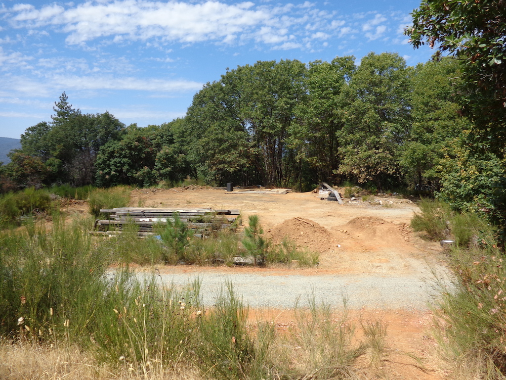 This large partially overgrown area is where I am working on my pump track.