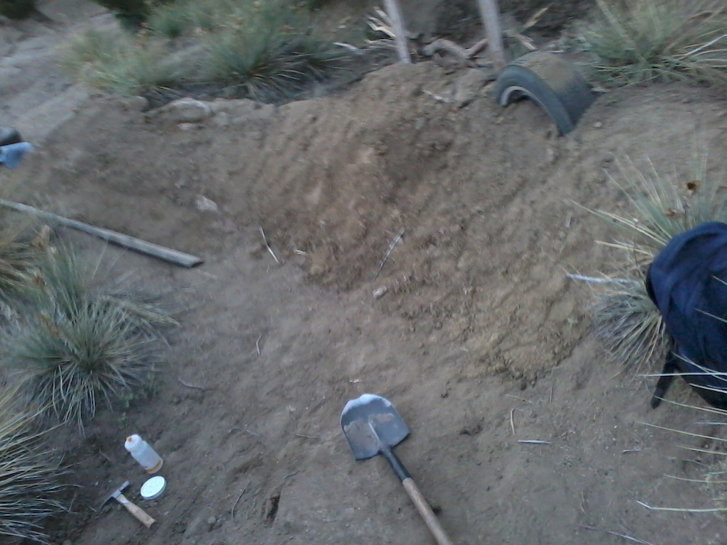 Heres a pic of a DH trail being built in the springs with lots of big hits