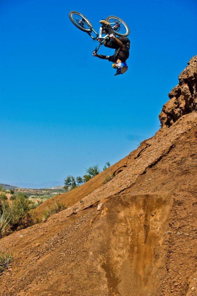 Andreu Lacondeguy during the shooting of "Where the Trail Ends" in Utah